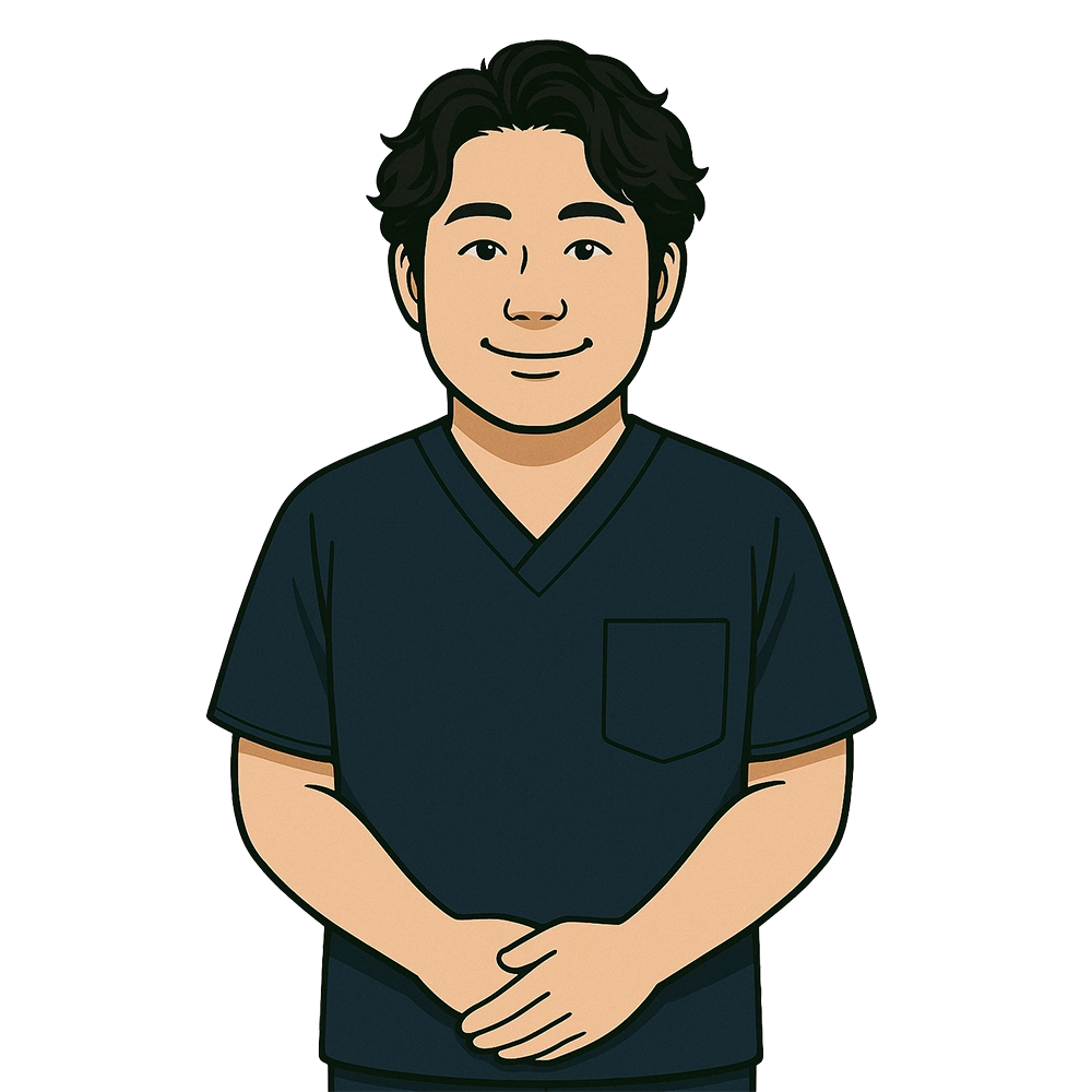 そね整骨院ホームページリニューアル挨拶院長イメージイラスト